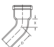 2 Sv 45° Elbow Domestic