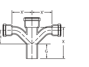 4 No Hub Cross Ty Domestic