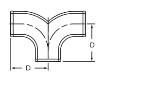 2 No Hub Double Elbow Domestic