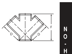 4 x 2 No Hub Cross Y Domestic