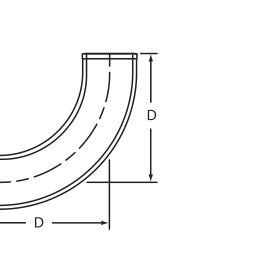 1-1/2 No Hub Long Sweep Domestic