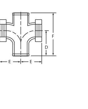 2 x 1-1/2 No Hub Cross San Tap Tee Domestic
