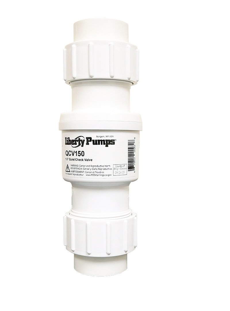 Liberty QCV200 Check Valve, 2" (.5lb. Spring-loaded), HD, PVC