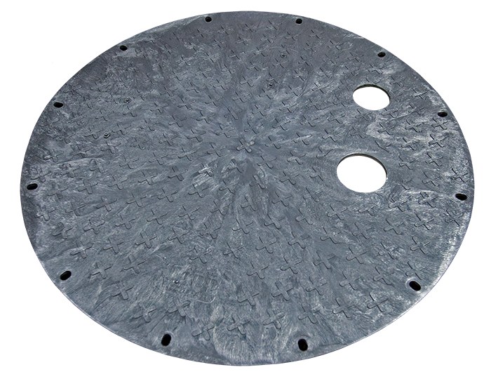Liberty Sc24 24” Simplex Structural Foam Cover For Sp2430 Basin, Precut For 1-1/2” Discharge And Electrical Cord Grommet