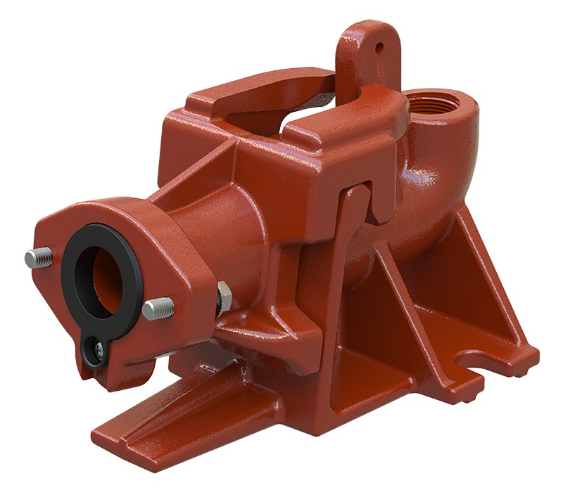 Liberty GR20 Guide Rail Base, Cast Iron W/ Integral Ball Check Valve - Fits Lsg-series Pumps