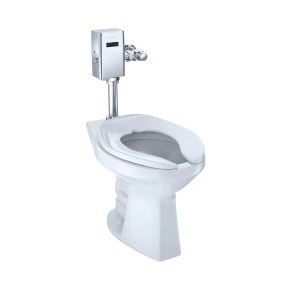 TOTO CT705ULNG#01 Commercial Ultra-High Efficiency Toilet, 1.0/1.28/1.6 GPF, ADA, Elongated Bowl - CEFIONTECT (Reclaimed Water Option)