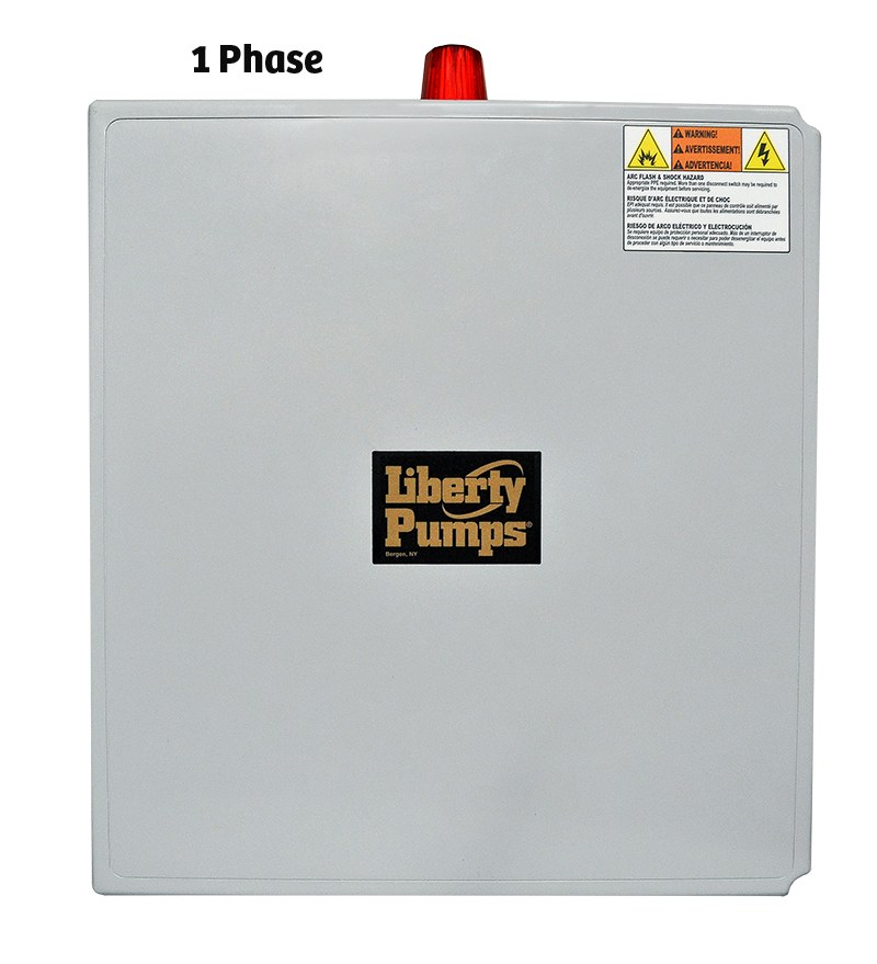 Liberty AES54=4-405-3 Duplex Panel, 3PH, Nema 4X, 575V 6-10A, 4 Floats, 35' Cord