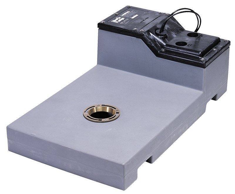 Liberty LowPro41LP Low Profile Sewage System, 4/10 HP, 115V, Assembled, Manual (NO Switch)