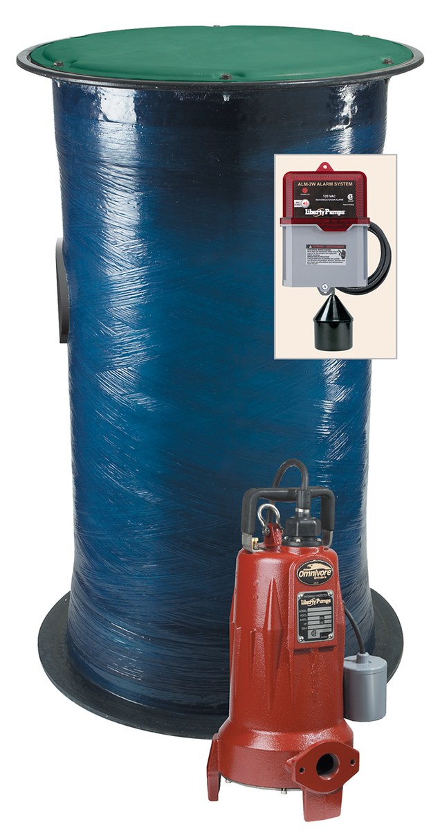 Liberty EPAK-3048LSG Residential Grinder Package, Unassembled, 30" x 48" Basin, LSG202A Grinder Pump, Piping Kit