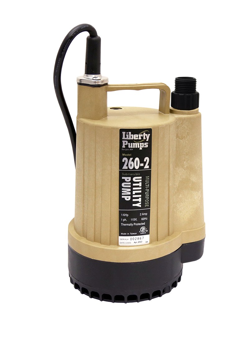 Liberty 260-2 1/6 HP, Utility Pump, Manual, 115v, Garden Hose Connection, 25' Cord