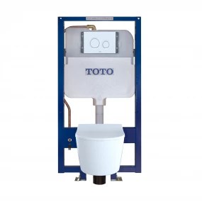 TOTO CWT447247CMFG#WH RP Wall-Hung Toilet & In-Wall Tank System - 1.28/0.9 GPF