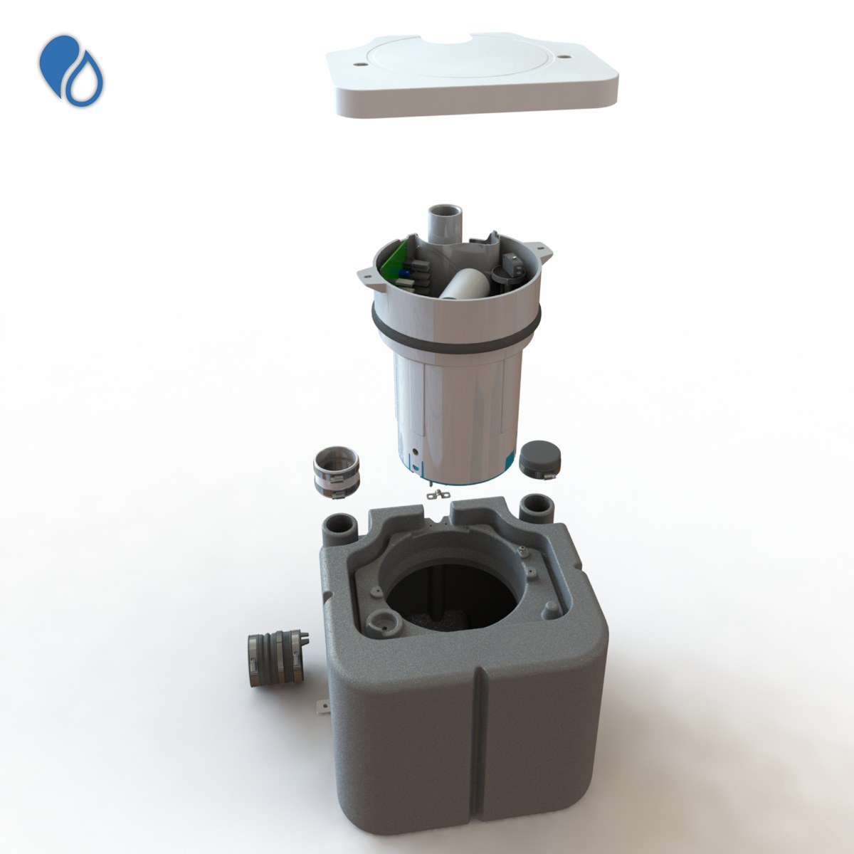 Saniflo Saniswift® Pro 022 Gray Water Drain Pump with Easy-Access Service