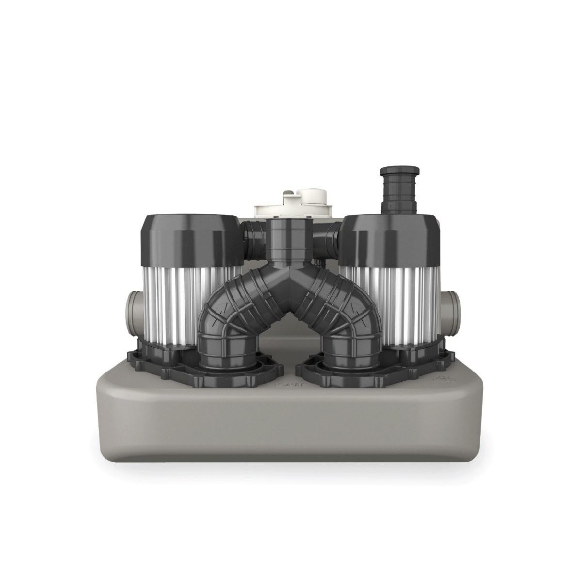Saniflo Sanicom® 2 028 Duplex Heavy-Duty Commercial Drain Pump, 2 x 2 HP, 240V