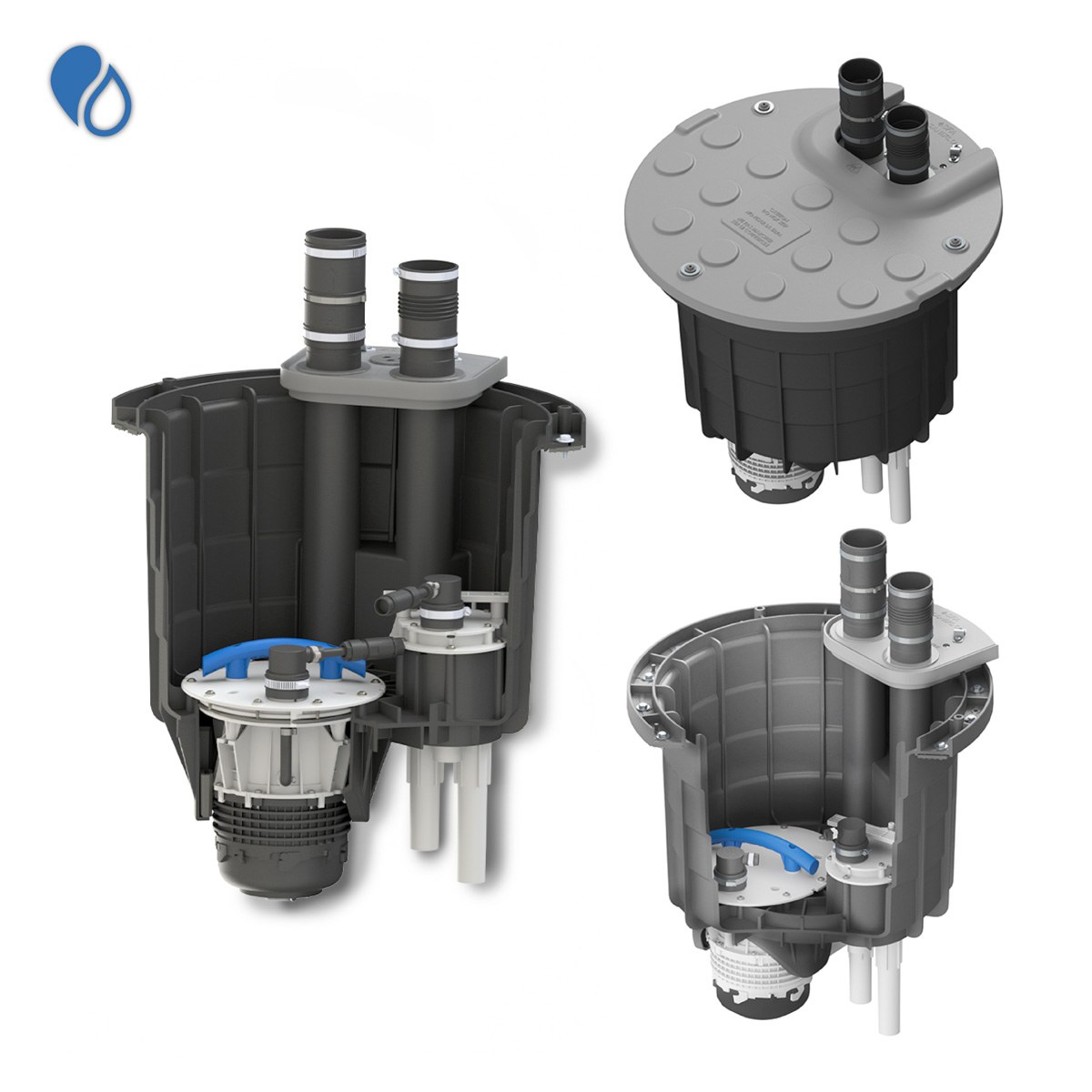 Saniflo Sanipit® 24 GR 053 Retrofit Grinder Pump Kit for 24" Sewage Basins, 1 HP