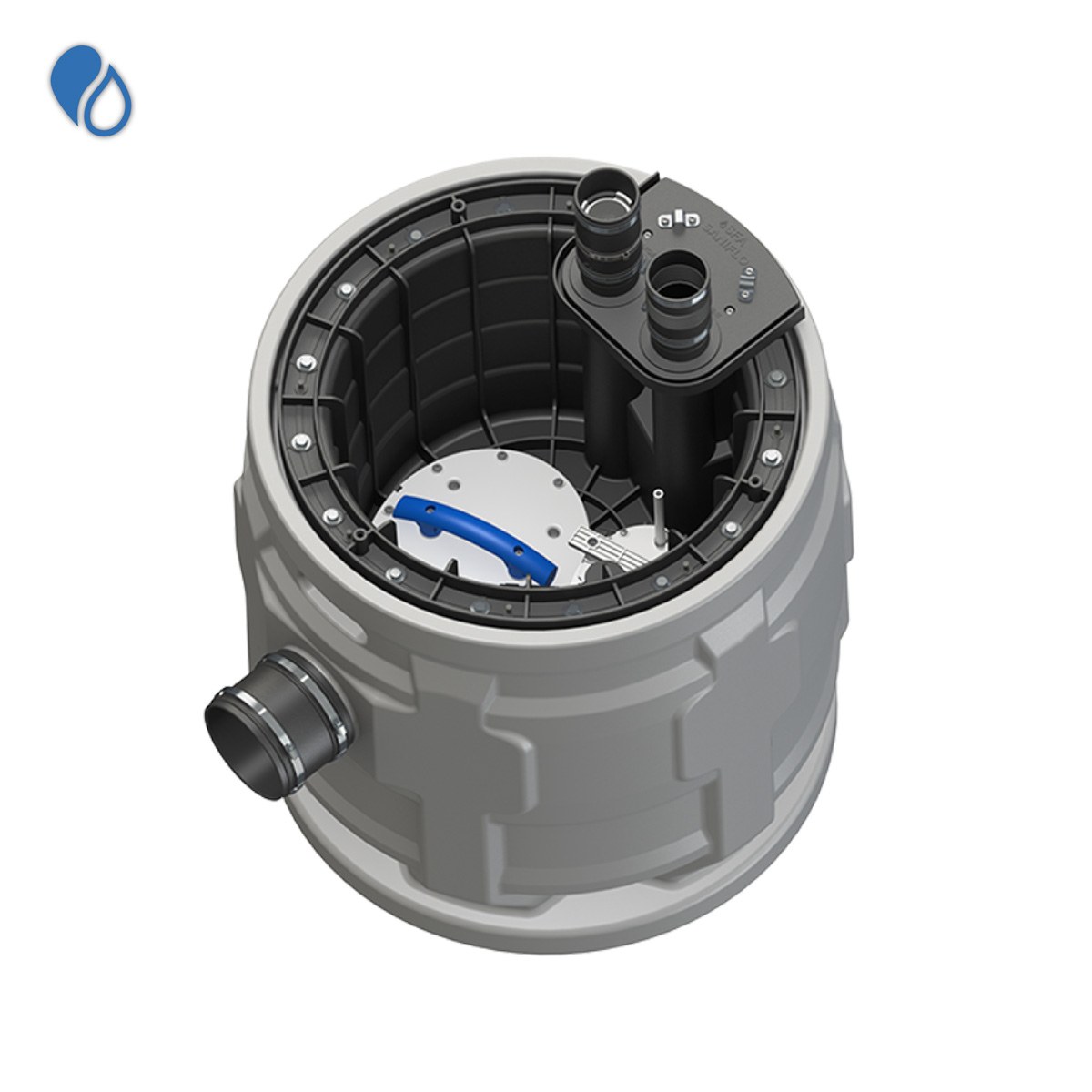 Saniflo Sanipit® 24 GR CB 054 Grinder Pump System with 24" x 24" Basin & Control Box