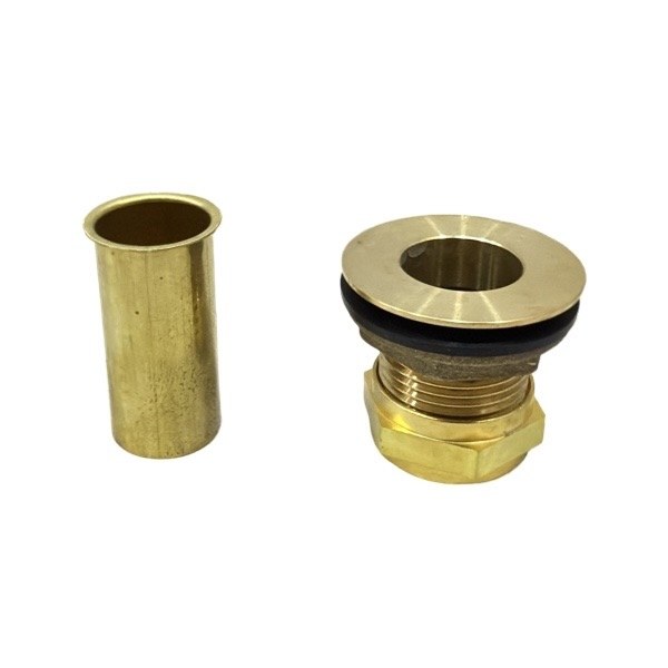 Short 1" Brass Bar Sink Plug with Tailpiece 0504006