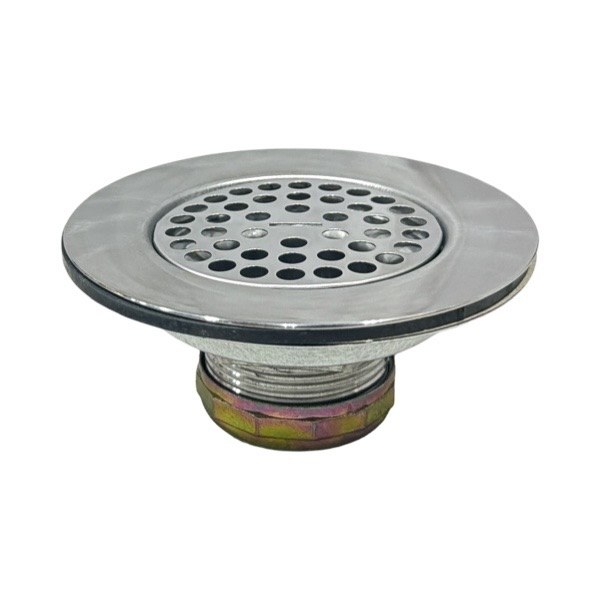 4 1/2" Chrome Plated Flat Stainless Steel Sink Strainer 0513002