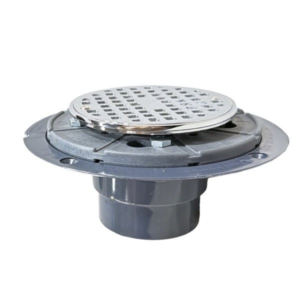 PVC Shower Pan Liner Drain With Chrome-Plated Brass Strainer 0523014