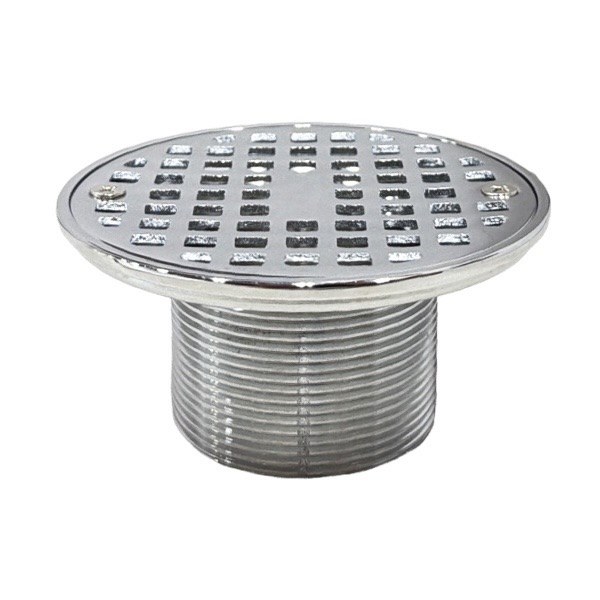 2" Chrome-Plated Brass Shower Strainer For Shower Pan Liner Drain (Round) 0523022