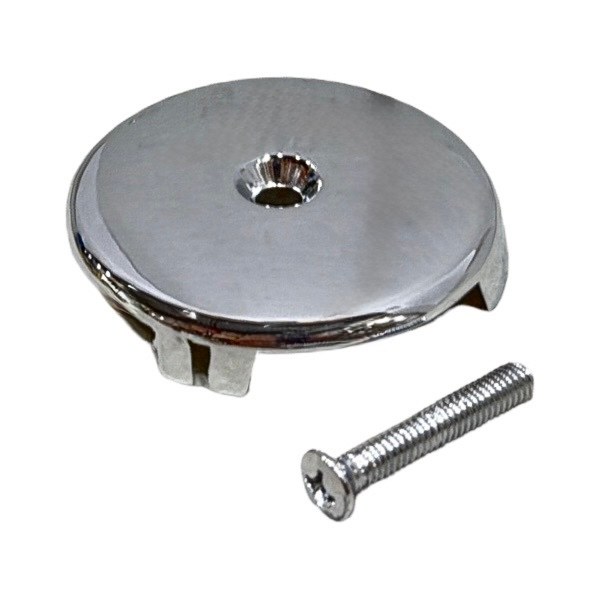 Chrome Plated 1-HOLE Waste & Overflow Faceplate With Screw (Display Carded) 0531003