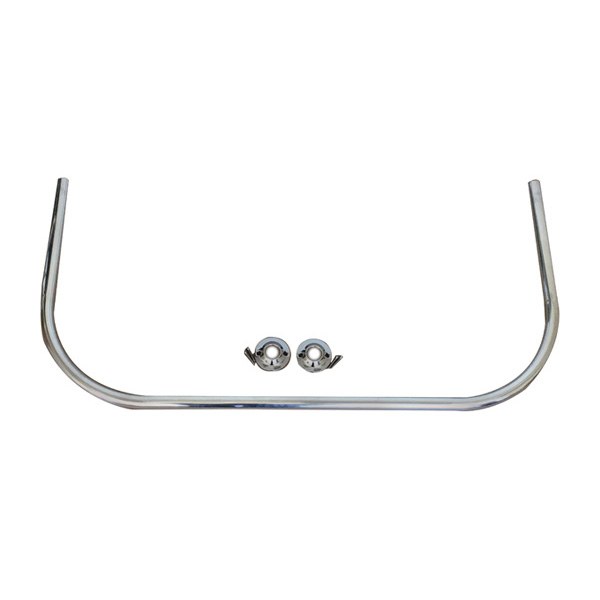 1" x 5 FT Aluminum "U-Shaped" Shower Rod With Flanges And Support Hardware 0602506