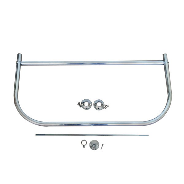 5' D-Shaped Aluminum Shower Rod Kit (Sectional Box Set) 0602705