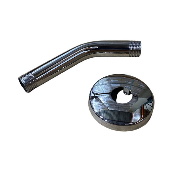 6" Chrome-Plated Stainless Steel 45 Degree Shower Arm With Escutcheon 0618052