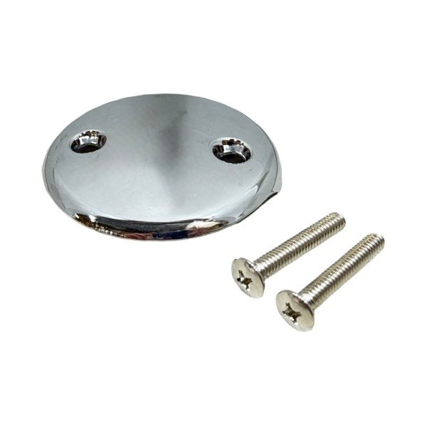 Chrome Plated 2-HOLE Waste & Overflow Plate With Screws 0626056