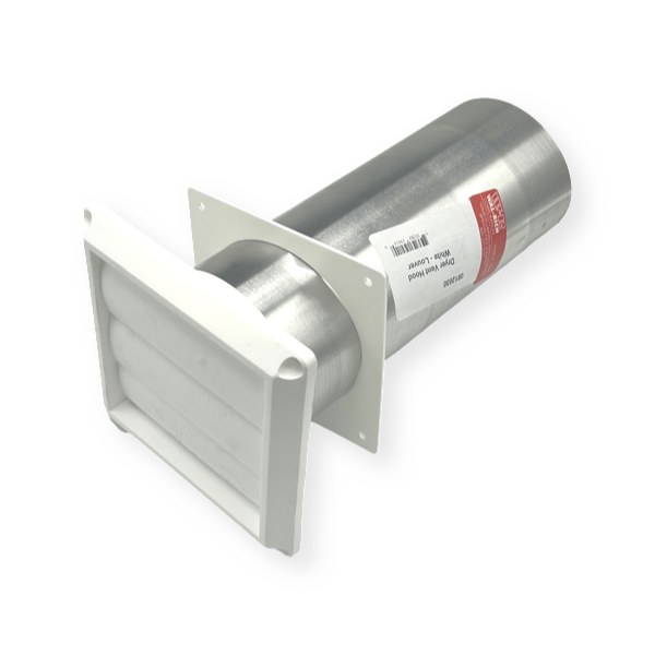 White Louvered Dryer Vent Hood 0812030