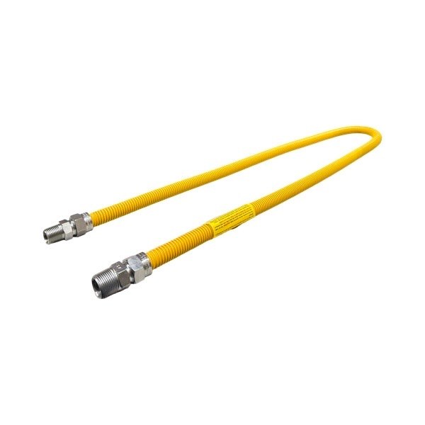 3/4"M x 1/2"M x 60" Stainless Steel Gas Range Connector 0813014