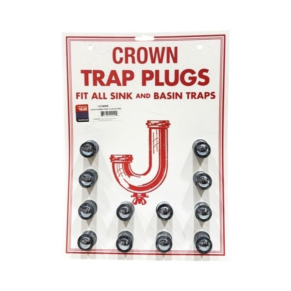 Large Rubber Trap Plugs on Card 1218006