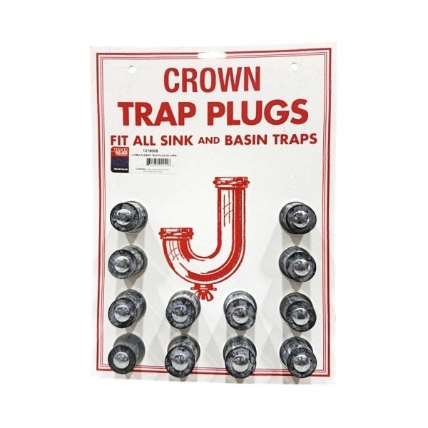 Jumbo Rubber Trap Plugs on Card 1218008