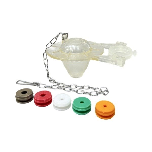 Clear Vinyl Flapper With Chain & "Time Tips" 1331035