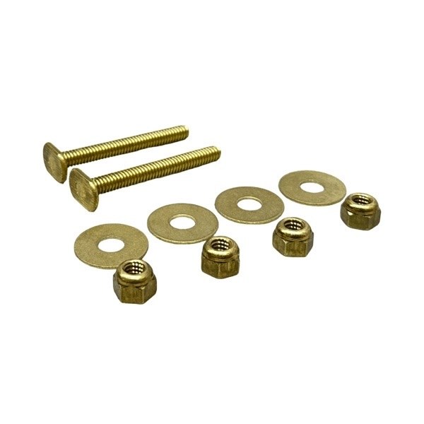 1/4" x 2 1/4" Brass Flange Bolts - Double Nuts & Washers 1343030