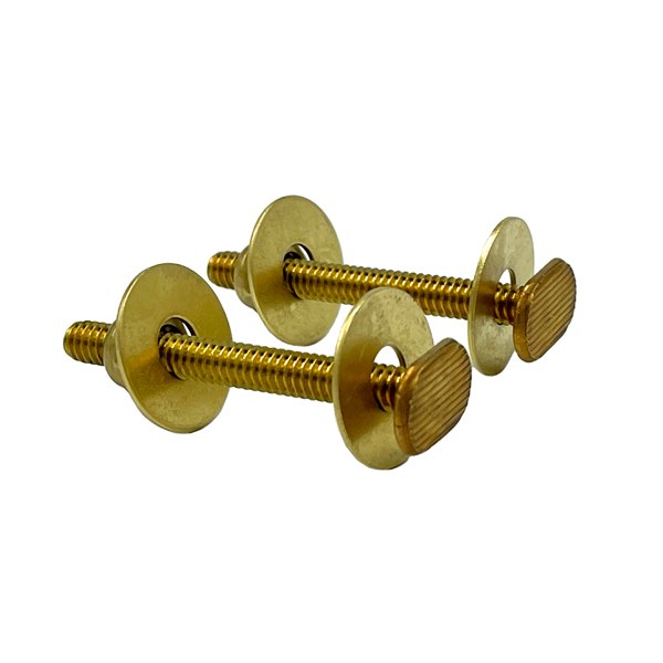 1/4" x 3 1/2" Brass Flange Bolts - Double Nuts & Washers 1343042