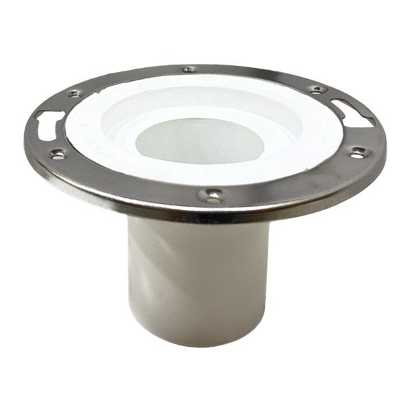 3" Insert x 4" Long PVC Closet Flange with SS Ring 1346110