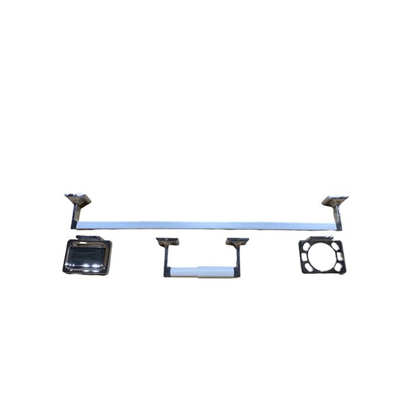 4 Piece Chrome-Plated Bathware Set with 24" Towel Bar 1645106
