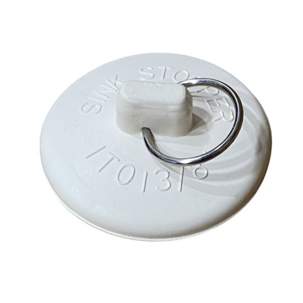 Fitall White Rubber Basin Stopper (Display Carded) 1678025