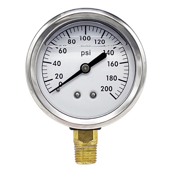 2 1/2" 200 PSI Liquid Filled Gauge 1712606