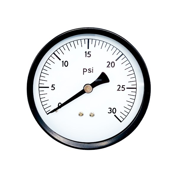 3 1/2" 30 PSI 1/4" Backoutlet Press Gauge 1714202