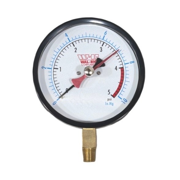 4 1/2" Diaphragm Pressure Gauge 5 PSI 1715702