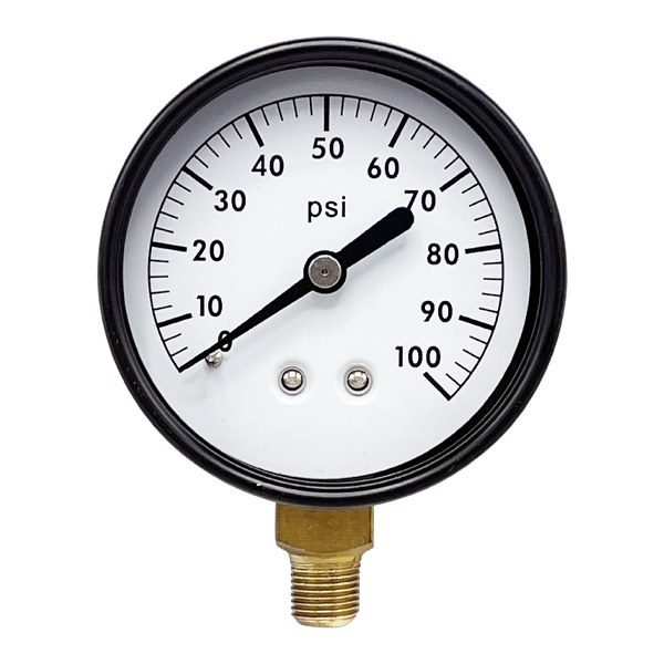 2 1/2" 1/8" Bottom Connection 100 PSI Pressure Gauge 1717004
