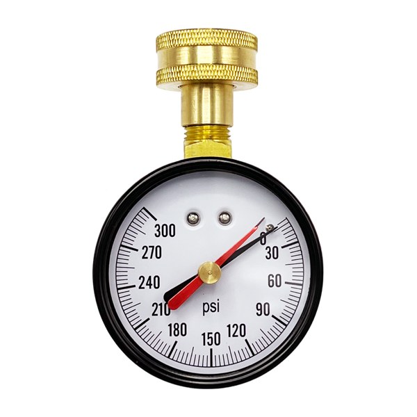 Water Test Gauge With Red Indicator Arm - 300PSI 1721010