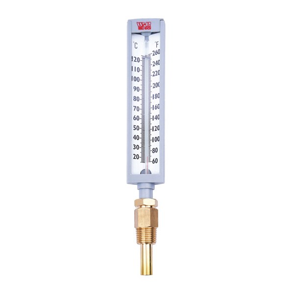 W-R Straight Brass Well Thermometer 1722000