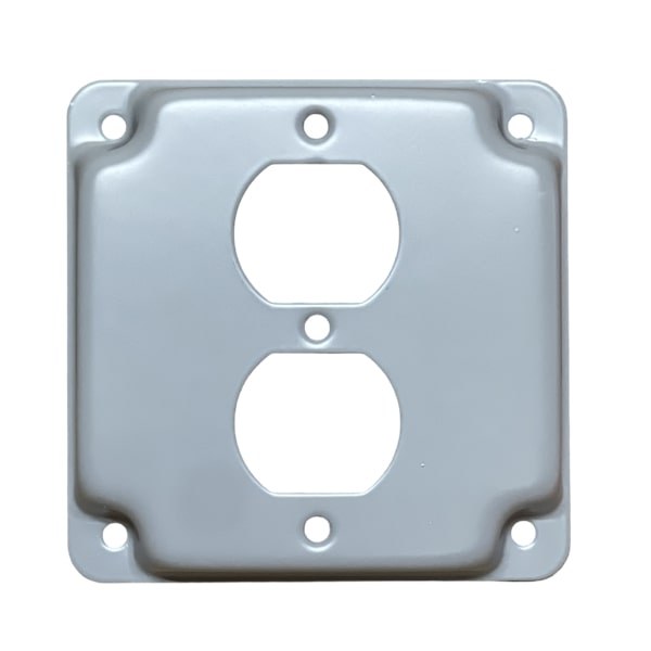 Single Duplex Plate for 4" Electrical Box 1876054