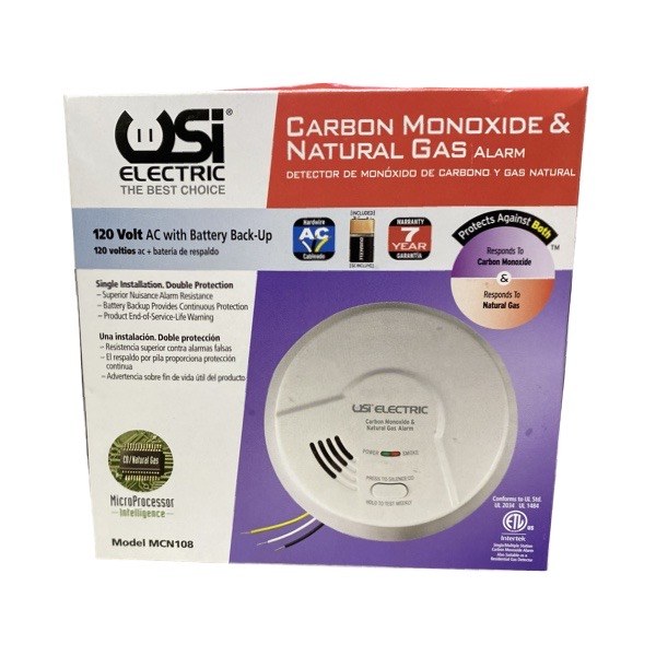 USI 2-IN-1 Hardwire Carbon Monoxide/Gas Detector 1982070