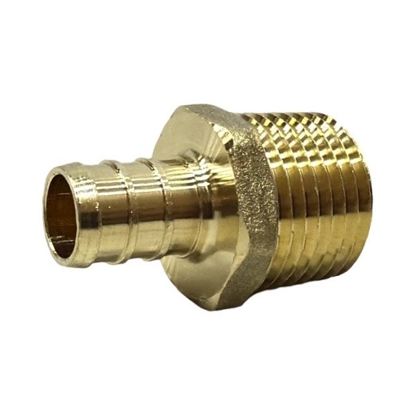 1/2" PEX x 1/2" MIP Brass Straight Adapter (LF) - Crimp (F1807) Type 2052004