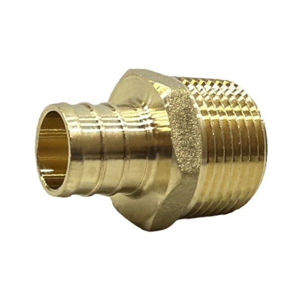 3/4" PEX x 3/4" MIP Brass Straight Adapter (LF) - Crimp (F1807) Type 2052006