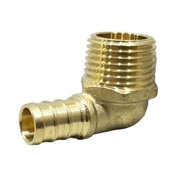 1/2" PEX x 1/2" MIP Brass Elbow (LF) - Crimp (F1807) Type 2055004