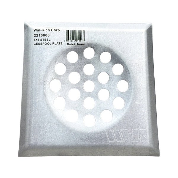 6"x 6" Galvanized Steel Cesspool Plate 2210006